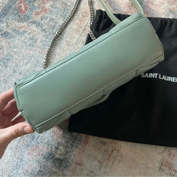 SAINT LAURENT LouLou Mini YSL Puffer Toy Crossbody Bag Vert Opaline - Picture 7 of 12